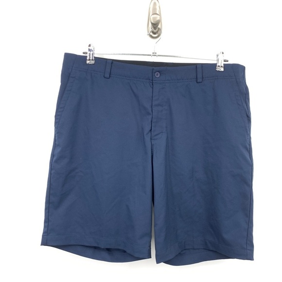 Nike Men Size 40 X 10 Shorts Navy Blue Dri Fit Standard Fit Quick Dry Flat Front - Picture 1 of 6